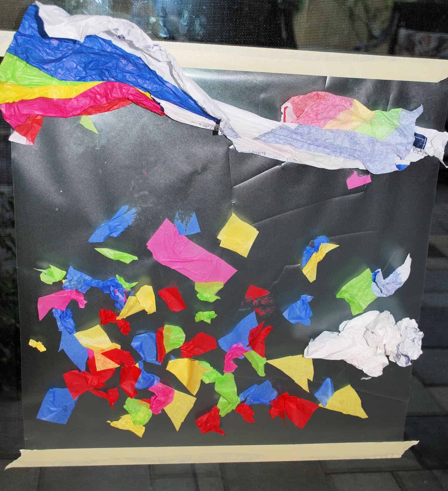 Contact Paper Art - Tissue Paper Sticky Window - Mess for Less