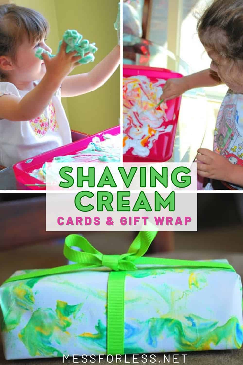 Shaving Cream Cards and Gift Wrap Pin