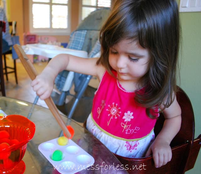 child doing a fine motor skills activity