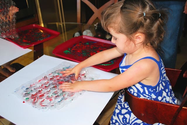 bubble wrap art for kids