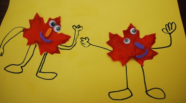 Fall leaf people activity