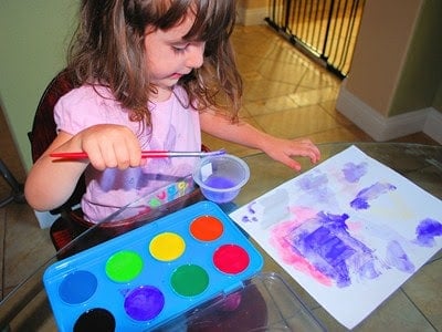 child painting