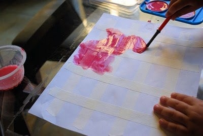 tape resist art