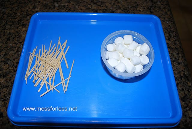 marshmallows and toothpicks