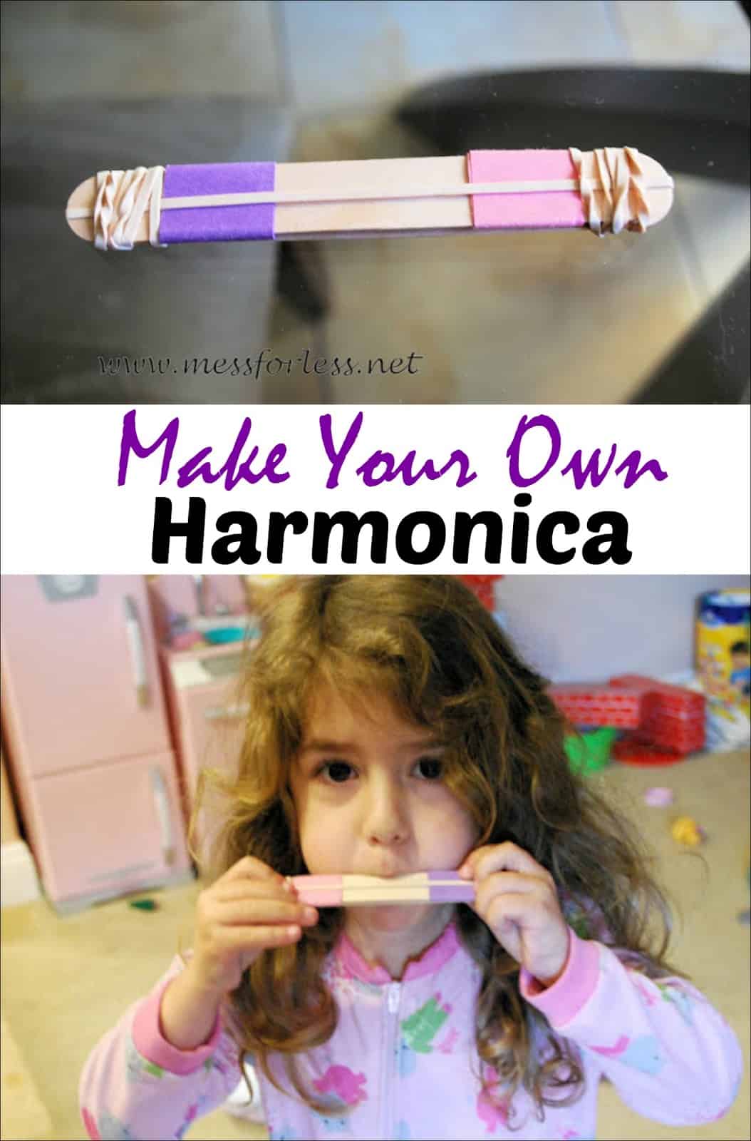 Homemade harmonica - simple craft that will delight your kids!