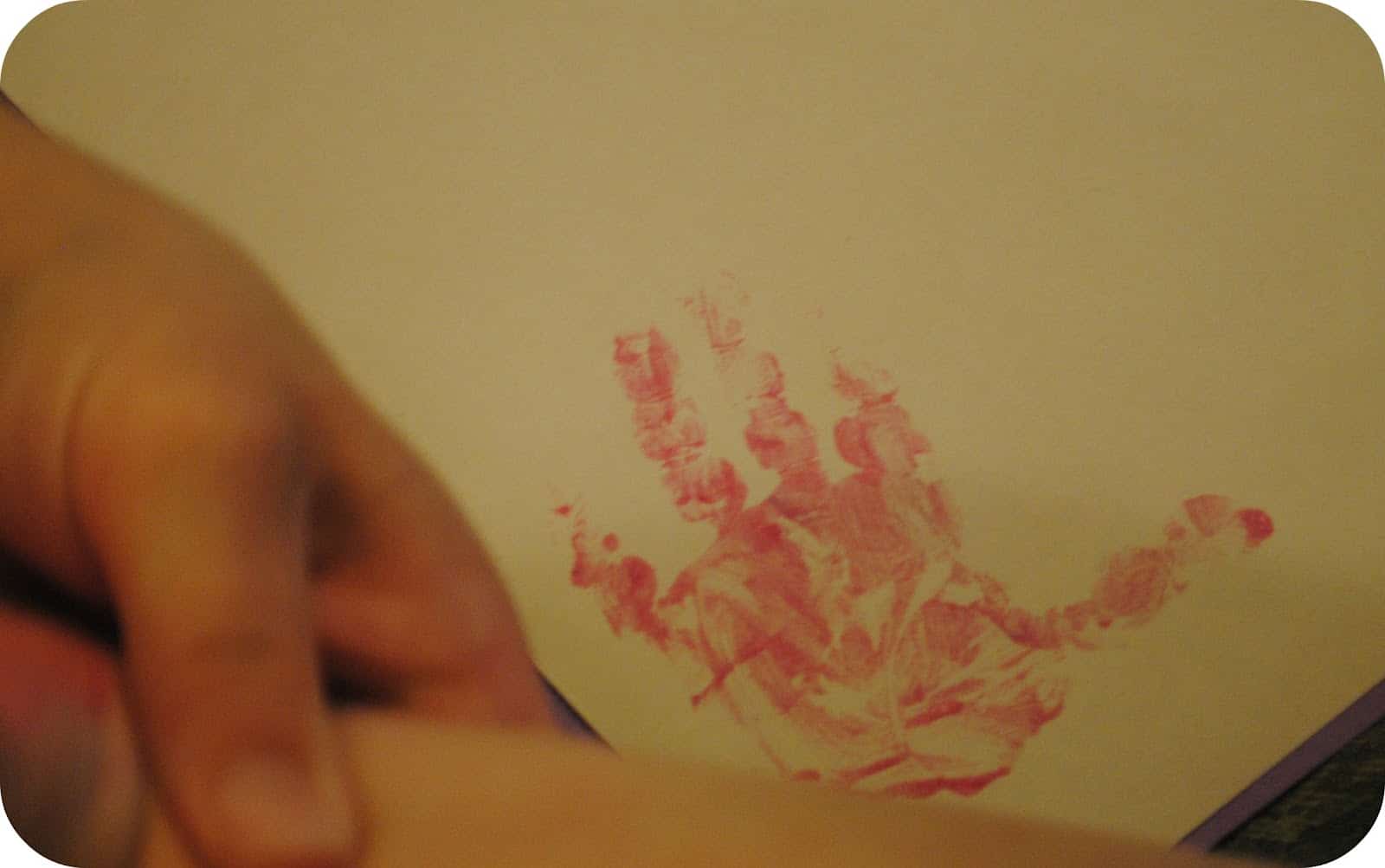 Handprint Flower Craft Mess For Less