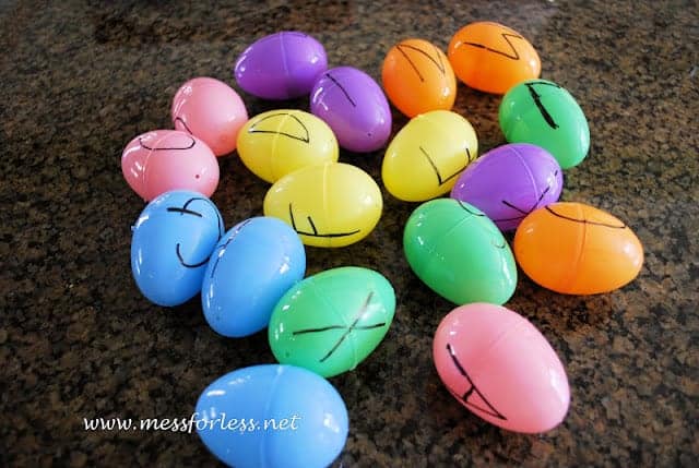 Easter Egg Letter Matching Game from Mess for Less 