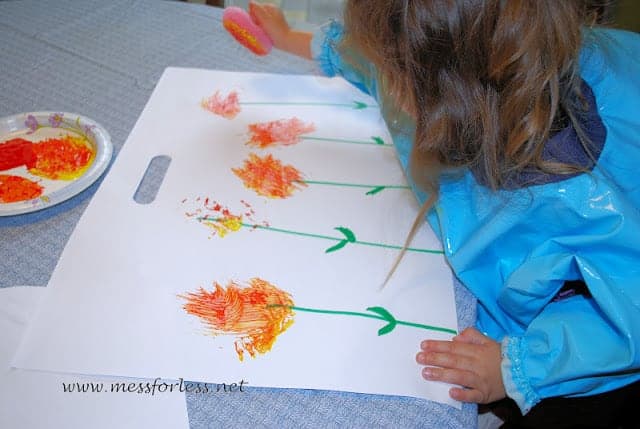 Making Sponge Flowers from Mess for Less