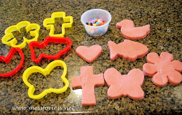 play dough and cookie cutters