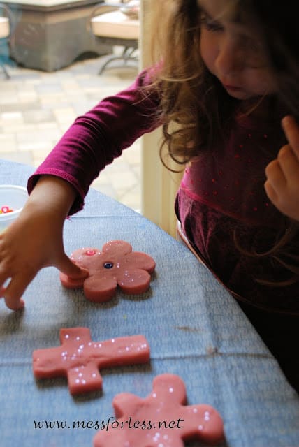 playing with play dough