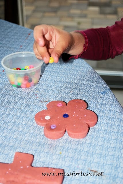 play dough and beads