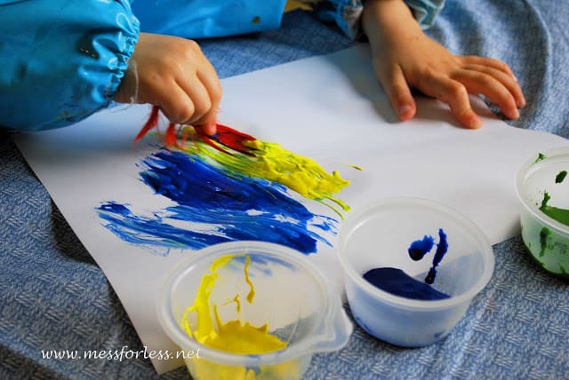 painting with feathers