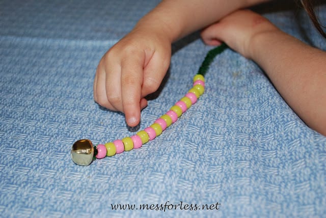 beads on a pipe cleaner