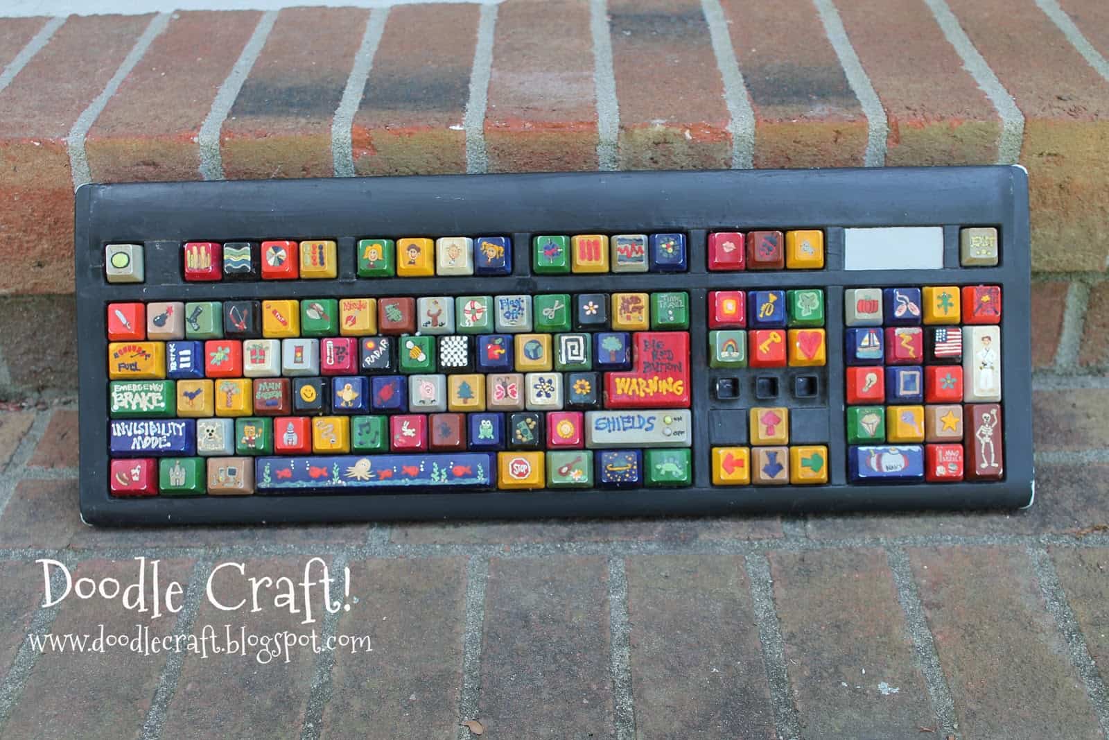 Painted Keyboard Guest Post from Doodlecraft Mess for Less