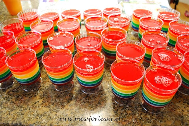 how to make rainbow jell-o