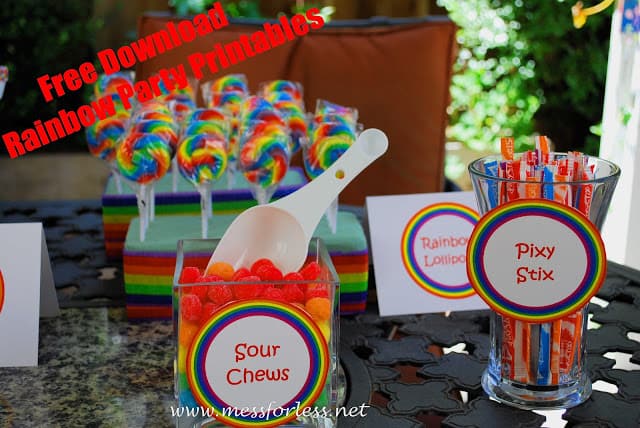 Free Printable Pastel Rainbow Party Decorations - Home Crafts and More