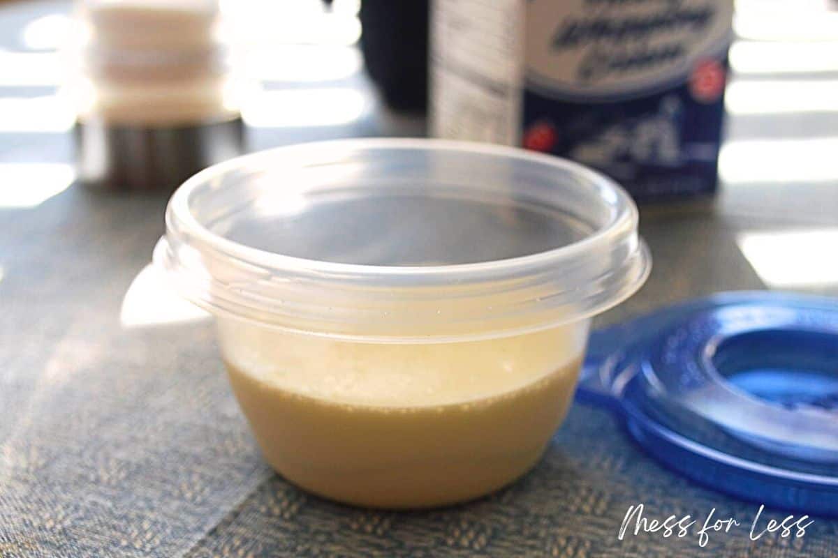 cream in small container