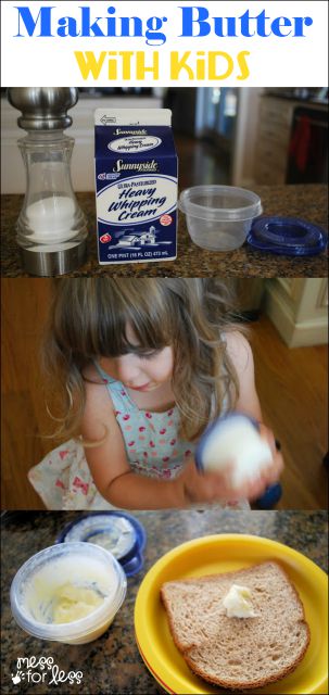 Just a few ingredients and some elbow grease are needed for making butter with kids. Find out how simple it is!
