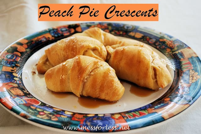 These Peach Pie Crescents take just 15 minutes to make and will taste like something you got at a bakery.