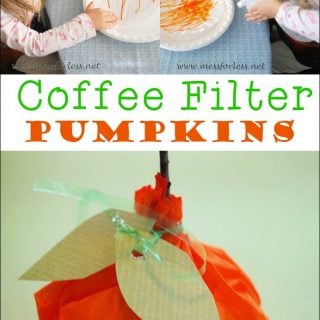 coffee filter pumpkins