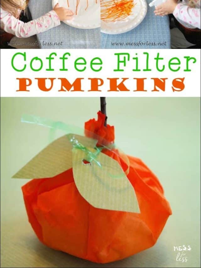 How to Make a Pumpkin with a Coffee Filter