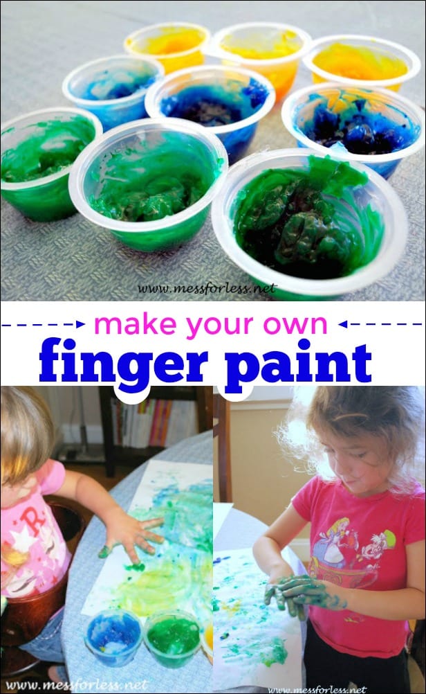 homemade finger paint mess for less