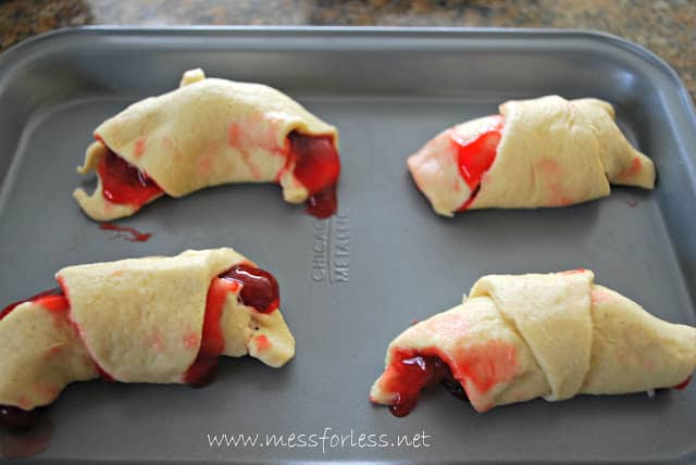  Strawberry Crescents on pan