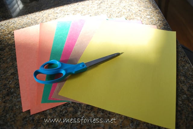 construction paper and scissors