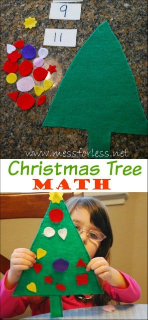 A fun way for kids to celebrate the season and decorate a tree using their math skills. Love this Christmas Tree Math Game!