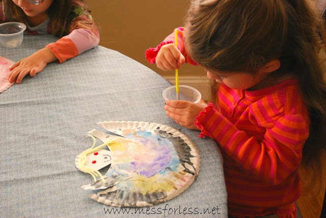 child painting angel craft