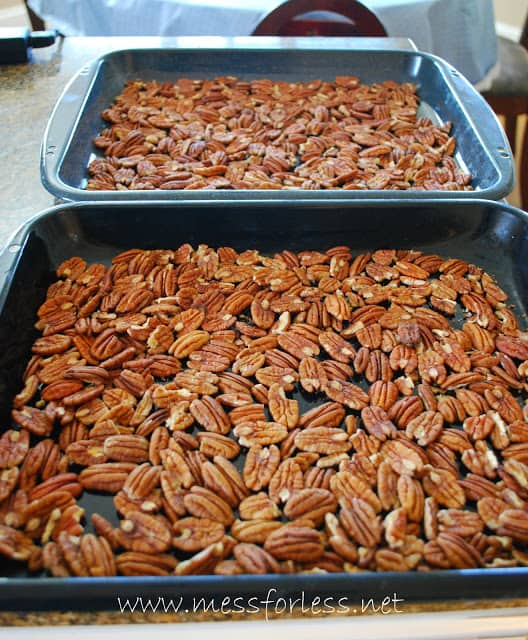 pecans in a pan