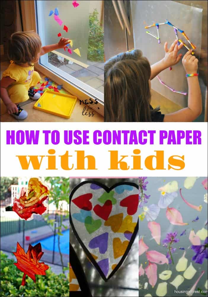 20+ Ways to use Contact Paper with Kids - go buy some contact paper now and have some fun with your kids.