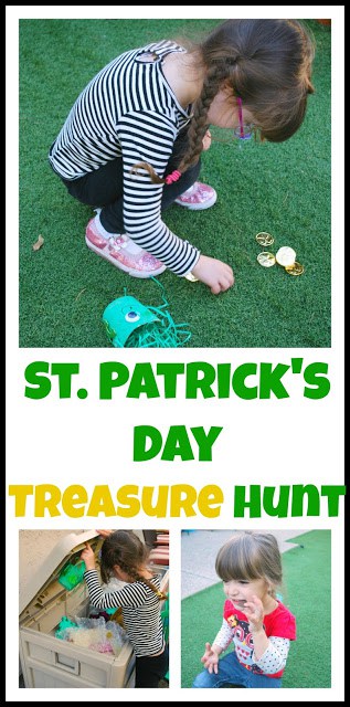 Saint Patrick's Day Treasure Hunt - Hide gold coins in the yard and let the fun begin!