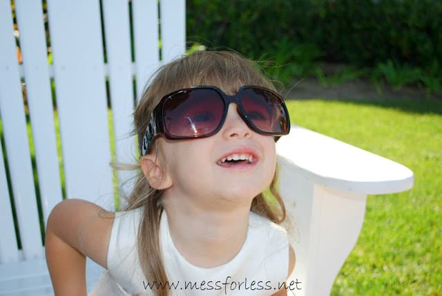 child with sunglasses