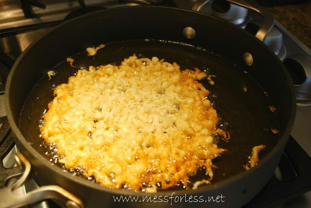 making funnel cake