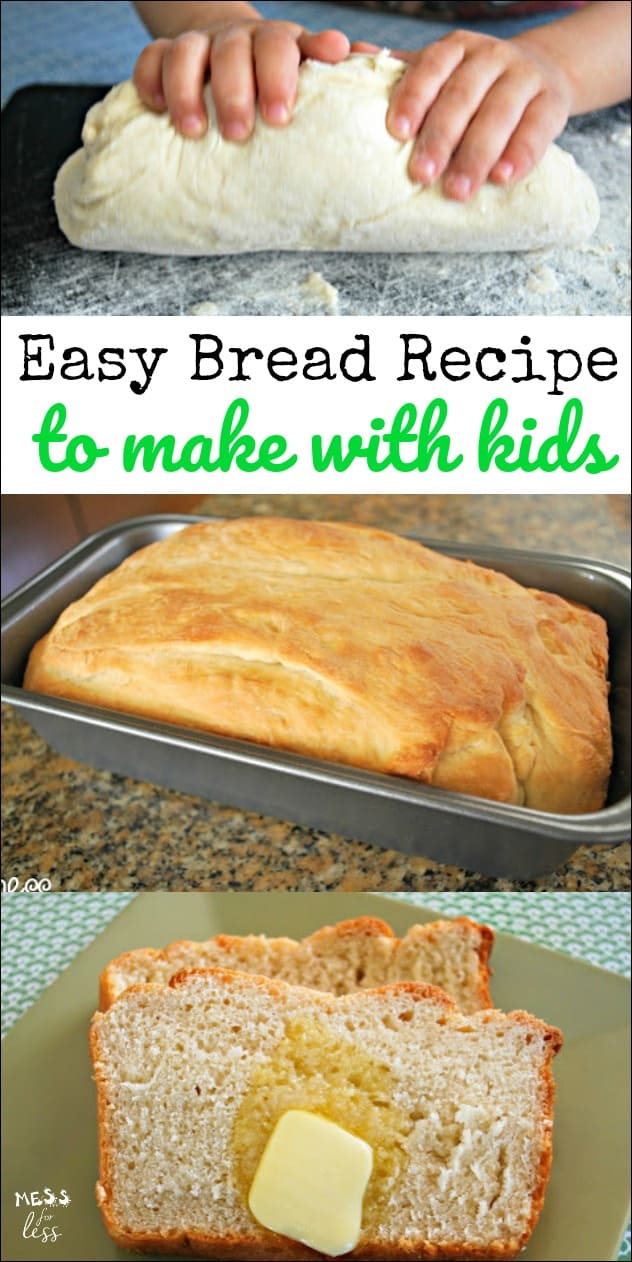 This Easy Bread Recipe is perfect to make with kids. With just a hint of honey, it is sure to become a favorite!