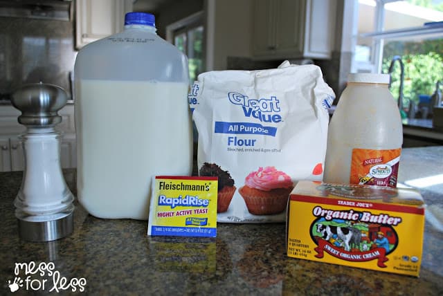 ingredients to make bread