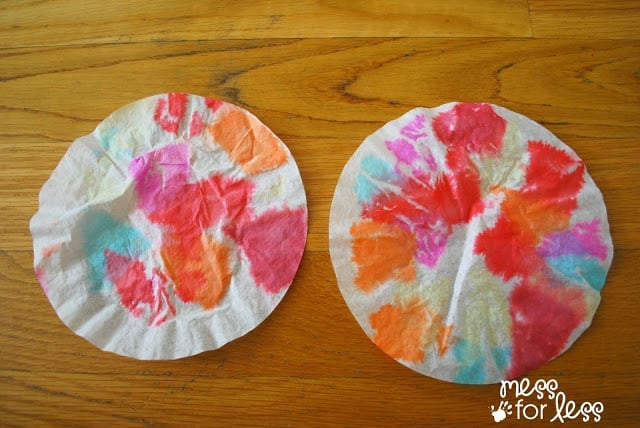 colorful coffee filters