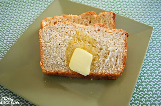 warm bread with butter