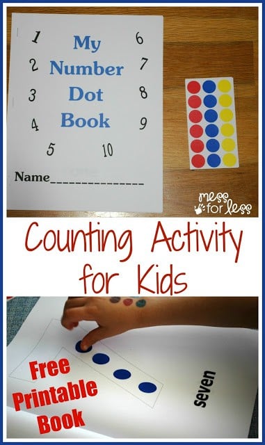 This free math printables number book is a great way to practice counting with kids. Print this out and have some fun counting!