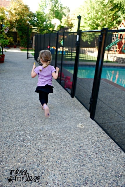 child running