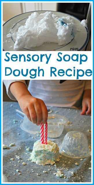 Sensory Soap Dough Recipe - It's simple to create this fun soap dough and kids will have a BLAST playing with it! 