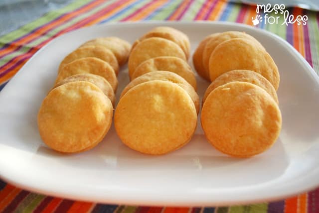 Cheese Crackers on plate