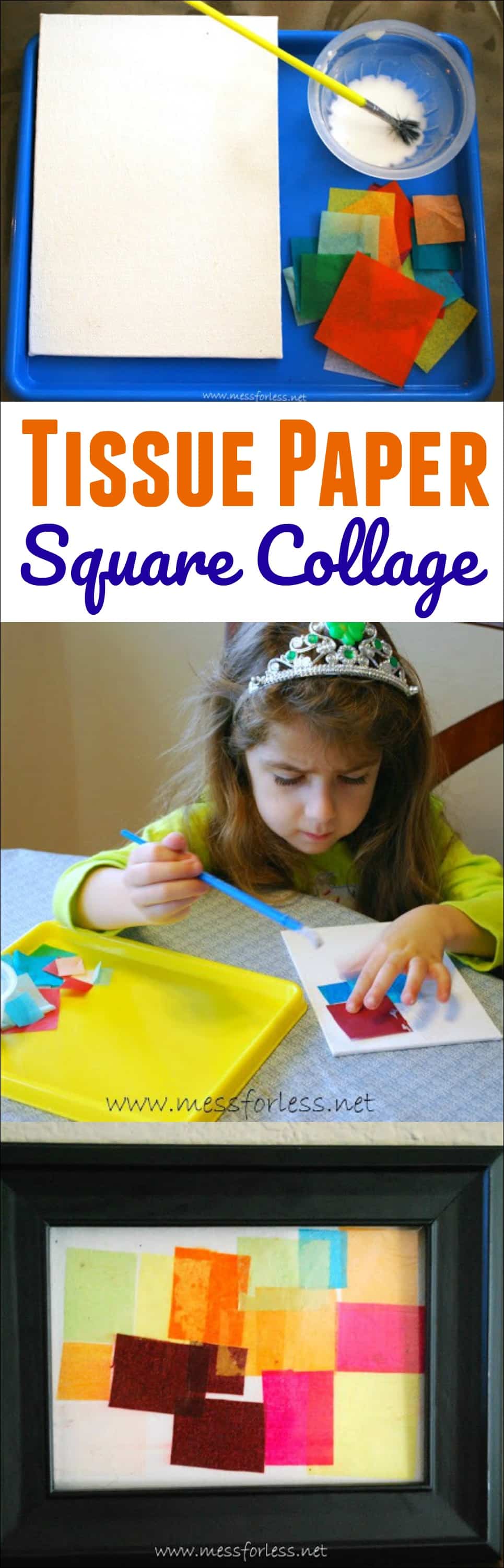 tissue paper collage art projects for kids