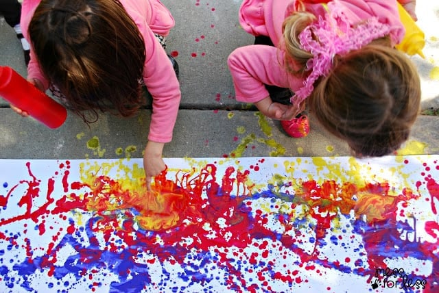 Squirt Painting for kids
