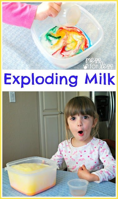 Find out how to make Exploding Milk in vibrant colors. My kids were amazed!