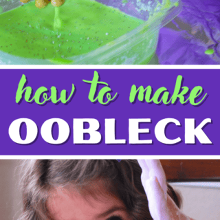 glitter oobleck recipe pin