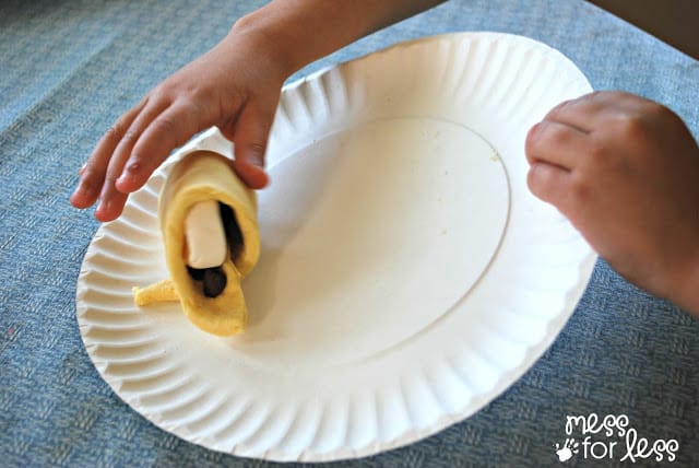 rolling a crescent roll