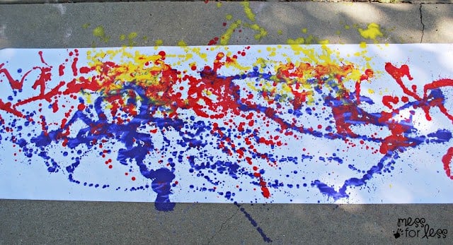 Squirt bottle painting