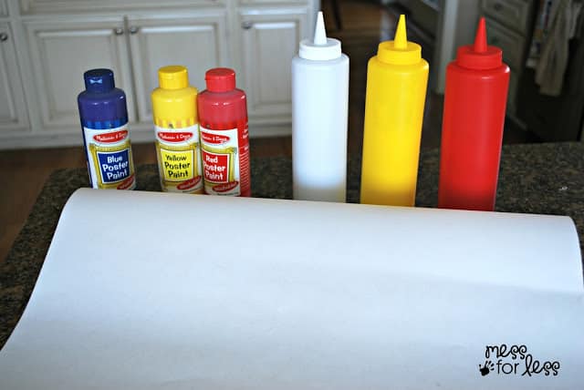 Squirt Bottle Painting - Mess for Less